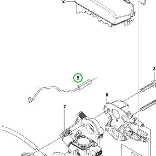 Husqvarna gázbowden komplett 455, 460 Rancher láncfűrészhez robbantott ábra
