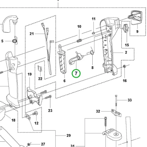 Husqvarna gázkar komplett 545F, 555FXT tisztítófűrészhez robbantott ábra
