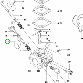 Husqvarna karburátor szelep 353, 346 XP láncfűrészhez robbantott ábra