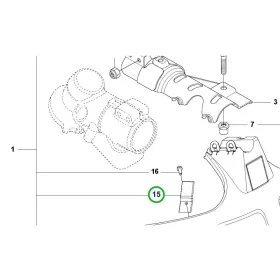 Husqvarna damilvágó kés szórásvédőhöz 545F, 555FXT tisztítófűrészhez robbantott ábra