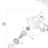 Husqvarna szöghajtómű kúpfogaskerék 1:1,29 535RX, 535RXT fűkaszához robbantott ábra