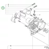Husqvarna forgattyúház persely 327Rx, 327RDx fűkaszához robbantott ábra
