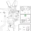Husqvarna Balance X heveder csat 545RX, 545FR fűkaszához robbantott ábra