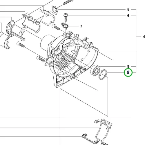 Husqvarna seeger gyűrű 27.2x1.2 327Rx, 327RDx fűkaszához robbantott ábra