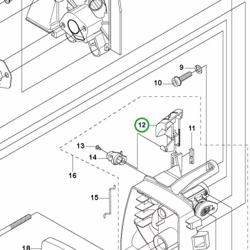 Husqvarna szivatókar kék 535RX, 535RXT fűkaszához robbantott ábra