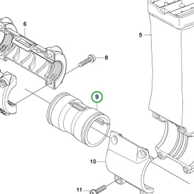 Husqvarna antivibrációs elem fogantyú torony 535RXT fűkaszához robbantott ábra
