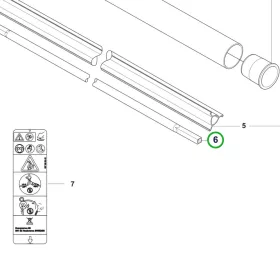 Husqvarna meghajtótengely 535iRX, 535iFR, 535iRXT akkus fűkaszához robbantott ábra