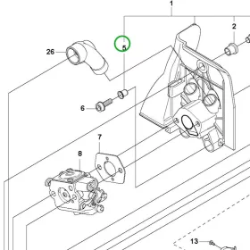 Husqvarna csőszegecs 535RX, 535RXT, 135R, 333R fűkaszához robbantott ábra
