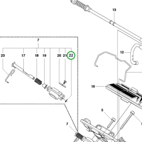 Husqvarna bilincs karburátorhoz 445 II, 450 II láncfűrészhez robbantott ábra