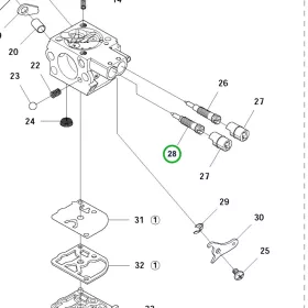 Husqvarna fő keverékcsavar 135R, 535RX, 535RXT fűkaszához robbantott ábra