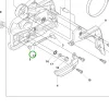 Husqvarna láncfeszítő csigacsavar 435, 440, 445, 450 láncfűrészhez robbantott ábra