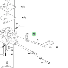 Husqvarna karburátor kar 365, 372 XP, 455 Rancher láncfűrészhez robbantott ábra