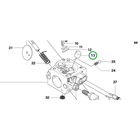 Husqvarna karburátor szívótorok komplett 346 XP, 353 láncfűrészhez robbantott ábra