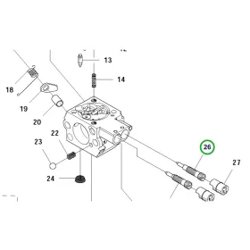 Husqvarna alapjárati keverékcsavar 135R, 535RX, 535RXT fűkaszához robbantott ábra