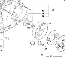Husqvarna kuplungcsavar 535RX, 535RXT, 135R, 333R fűkaszához robbantott ábra