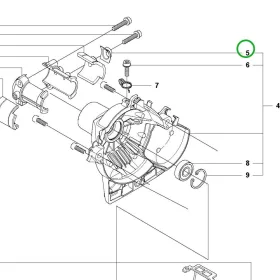 Husqvarna terelőlemez 327Rx, 327RDx, 327P5x fűkaszához robbantott ábra