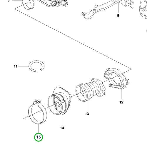 Husqvarna bilincs karburátorhoz 346 XP, 353 láncfűrészhez robbantott ábra