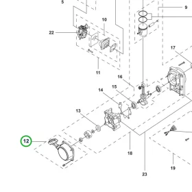 Husqvarna berántó komplett 345BT lombfúvóhoz robbantott ábra
