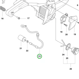 Husqvarna benzincső komplett 540 XP Mark III láncfűrészhez robbantott ábra