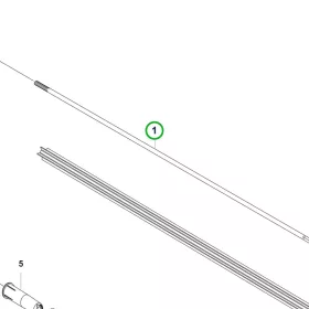 Husqvarna hajtótengely 1095 mm 525iHE3 sövényvágóhoz robbantott ábra