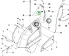 Husqvarna gumi átvezetőgyűrű üzemanyagrendszer P 520D, P 525D riderhez robbantott ábra
