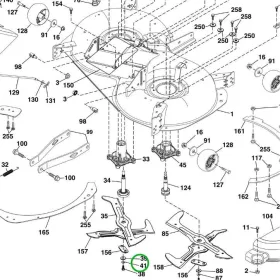 Husqvarna alátét TC 38, TC 342, TS 38, TS 342 fűnyírótraktorhoz robbantott ábra