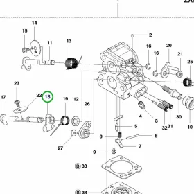 Husqvarna karburátor kar 18. pozíció 435 II, 440 II láncfűrészhez robbantott ábra