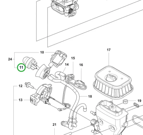Husqvarna primer pumpa 545 Mark II, 550 XP Mark II láncfűrészhez robbantott ábra