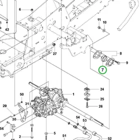Husqvarna csapágy UC205 16 R 216T AWD, R 316TX AWD riderhez robbantott ábra