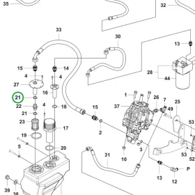 Husqvarna hidraulika tömítés P 524X, P 525DX riderhez robbantott ábra