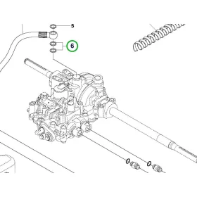 Husqvarna réz tömítőgyűrű 27x21x2,5 R 216T AWD, R 316TX AWD riderhez robbantott ábra