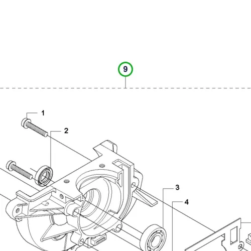 Husqvarna forgattyúház 535RX, 535RXT fűkaszához robbantott ábra