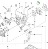 Husqvarna szívócsonk közdarab 555RXT, 555FXT fűkaszához robbantott ábra