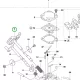 Husqvarna fojtószelep tengely 555RXT, 555FXT fűkaszához robbantott ábra