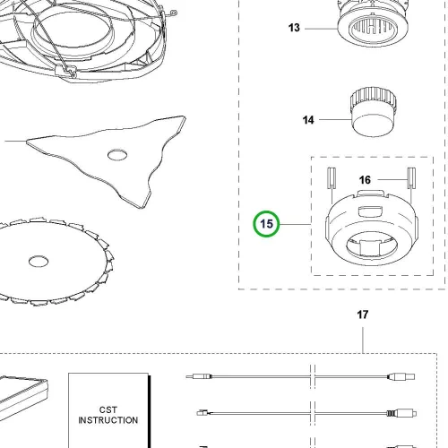 Husqvarna T35, T35X, S35 damilfej fedél 535iRX akkus fűkaszához robbantott ábra