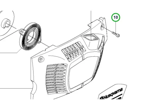 Husqvarna indítóház csavar 346 XP, 353, 576 XP láncfűrészhez robbantott ábra