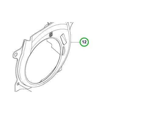 Husqvarna hűtőlevegő terelő 445 II, 450 II láncfűrészhez robbantott ábra
