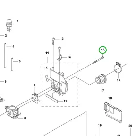 Husqvarna karburátor rögzítő csavar M5x54 345FX, 343R fűkaszához robbantott ábra