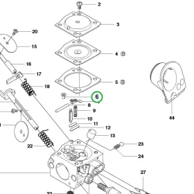 Husqvarna karburátor fedélcsavar 346 XP, 353 láncfűrészhez robbantott ábra