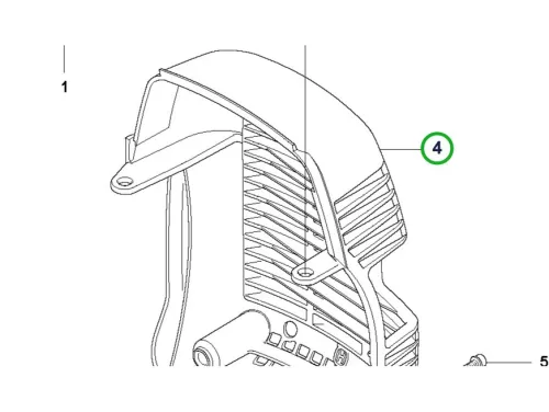 Husqvarna kipufogó hővédő 555RXT, 555FXT fűkaszához robbantott ábra