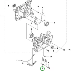 Husqvarna forgattyúház légtorok 555RXT, 555FXT fűkaszához robbantott ábra