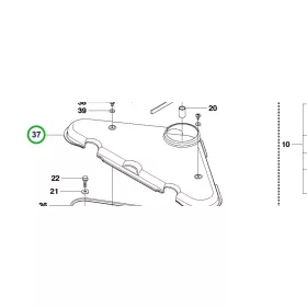 Husqvarna szíjfedél szürke Combi 112 R 422Ts AWD, P 524 riderhez robbantott ábra
