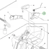 Husqvarna gázkar ravasz 445 II, 450 II láncfűrészhez robbantott ábra