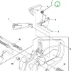 Husqvarna gázkar rugó 135, 435, 445, 545 láncfűrészhez robbantott ábra