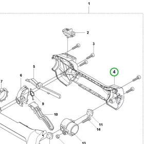 Husqvarna gázkar markolatfél 525LK szegélyvágóhoz robbantott ábra