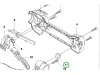 Husqvarna markolat gumibak 525LK, 535RXT fűkaszához robbantott ábra