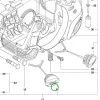 Husqvarna tanksapka komplett 120 Mark II, 130, 235, 236 láncfűrészhez robbantott ábra