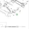 Husqvarna gázkar tartóelem 525LK, 535RXT fűkaszához robbantott ábra