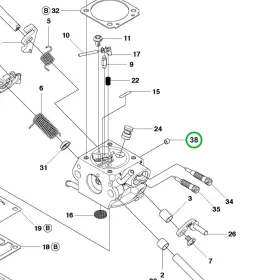Husqvarna karburátor csatlakozó 445 II, 450 II láncfűrészhez robbantott ábra