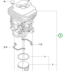 Husqvarna henger 450 II láncfűrészhez robbantott ábra